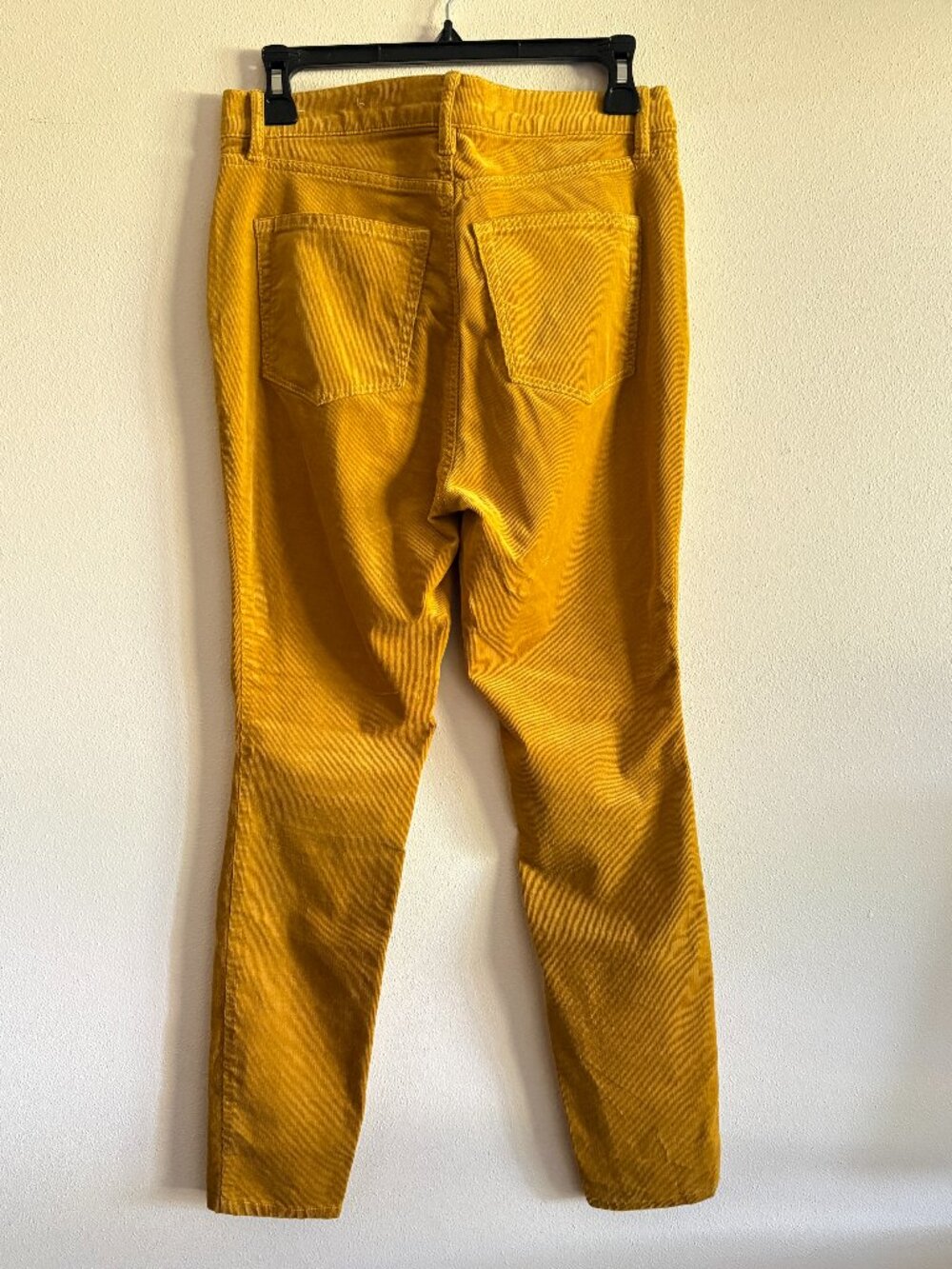 LOFT Mustard Yellow High-Waisted Skinny Corduroy Pants - Picture 3 of 8